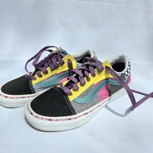 Rare Vans Old Skool 'Juxtapoze' Art Colour Pop Skate Sneakers Men/4.5 Womens 6